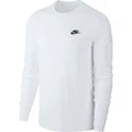 Nike Mens Sportswear Long Sleeve Tee White 3XL