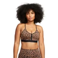 Nike Womens Dri-FIT Indy Light Support 1-Piece Padded Sports Bra Brown S