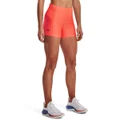 Under Armour Womens HeatGear Mid-Rise Shorty Shorts Orange XL
