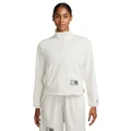 Nike Womens Swoosh Fly 1/4 Zip Basketball Sweatshirt Grey L