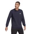 adidas Mens Essentials Feelcozy Sweatshirt Navy/White XXL