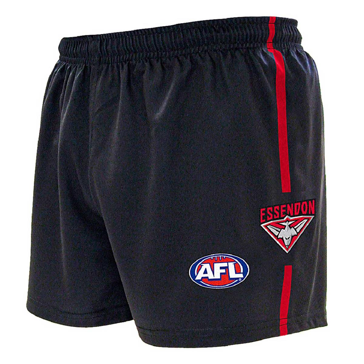 Essendon Bombers Kids Home Supporter Shorts Black 6
