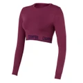 Champion Womens Rochester Flex Long Sleeve Crop Top Purple XL