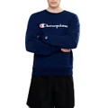 Champion Mens Script Crew Sweatshirt Navy XL