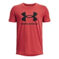 Under Armour Boys Sportstyle Logo Tee Red XS