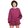 Nike Womens Phoenix Fleece Oversized Crew Sweatshirt Purple L