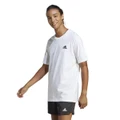 adidas Mens Essentials Single Jersey Embroidered Small Logo Tee White L