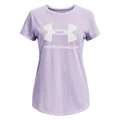 Under Armour Girls Sportstyle Logo Tee Purple XS