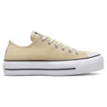 Converse Chuck Taylor All Star Lift Low Womens Casual Shoes Tan/White US 6