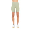 The Upside Womens Peached 6 Inch Spin Shorts Green XS
