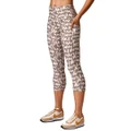 Running Bare Womens Ab-Waisted Power Moves Pocket 3/4 Tights Brown 8
