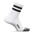 Feetures Elite Light Cushion Mini Crew Socks White M - WMN 7-9.5/MEN6-8.5