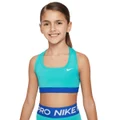 Nike Girls Swoosh Sports Bra Green/Blue XL