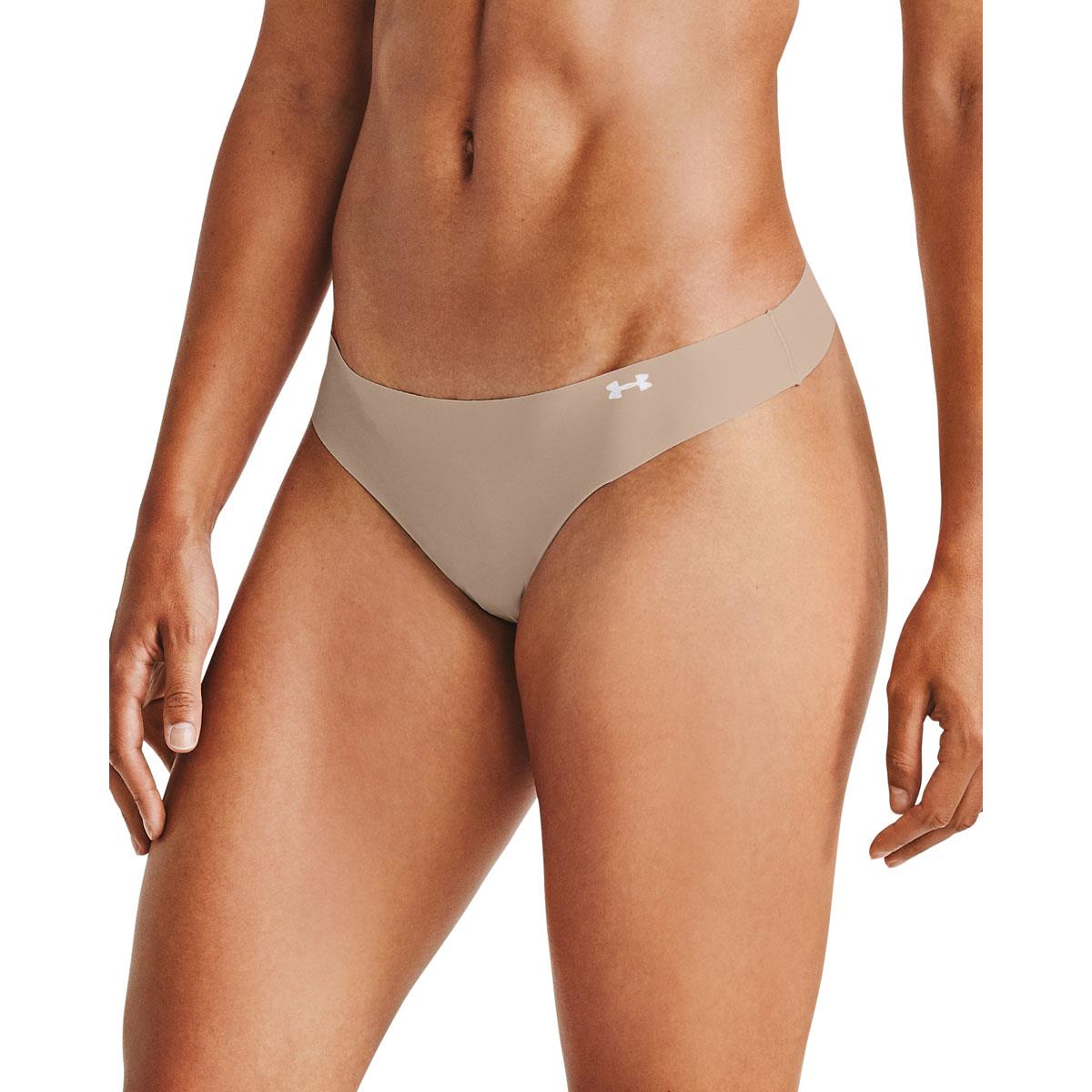 Under Armour Womens Pure Stretch Thong Briefs 3 Pack Multi S