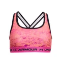 Under Armour Girls Crossback Mid Print Sports Bra Pink S
