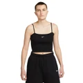 Nike Womens Sportswear Essential Ribbed Crop Top Black XS