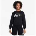 Nike Kids Sportswear Club Plus Crew Sweatshirt Black M