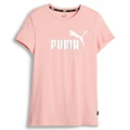 Puma Girls Essential Plus Logo Tee Pink XS
