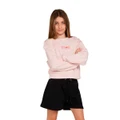Ellesse Girls Stonio Crop Sweatshirt Pink 10
