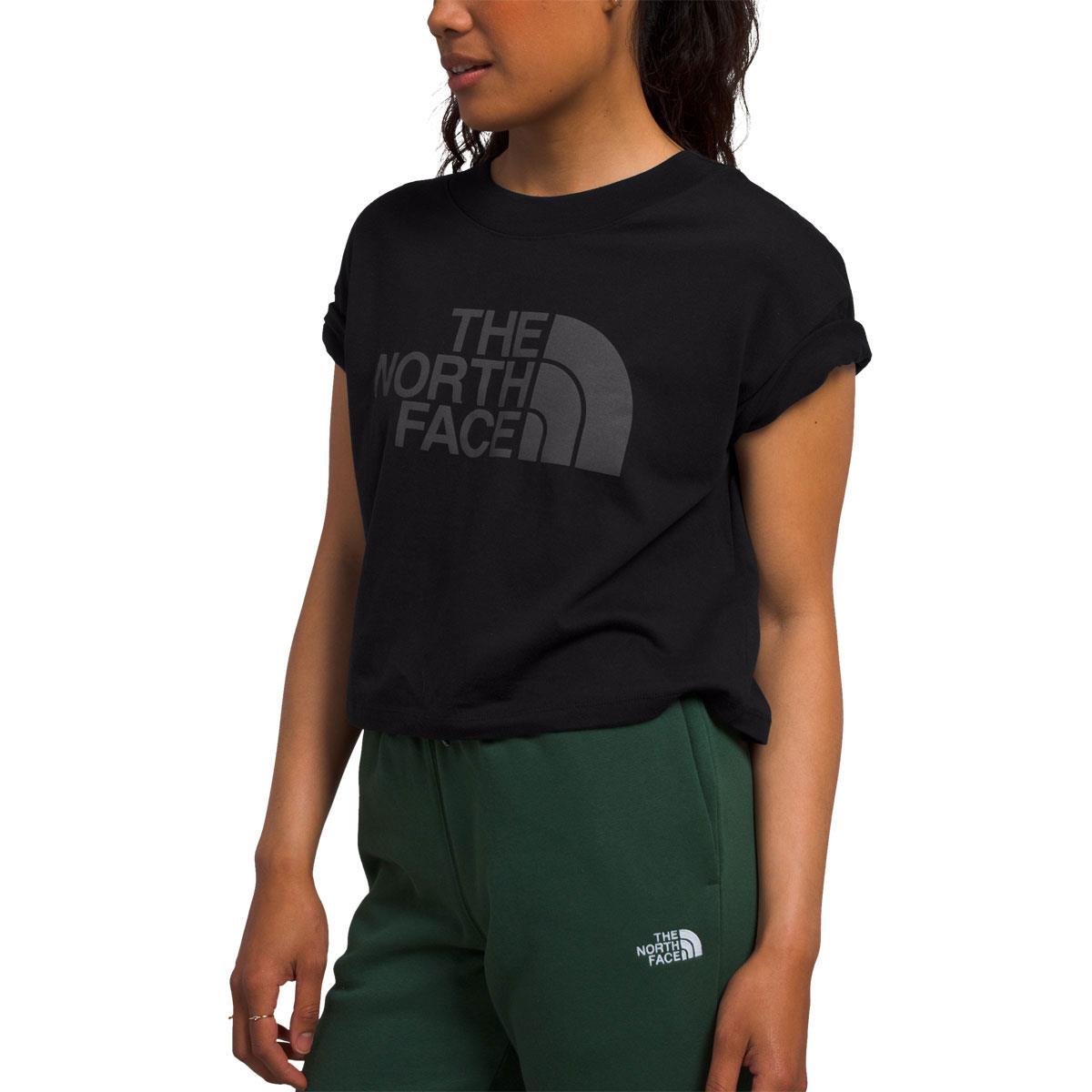 The North Face Womens Half Dome Cropped Tee Black M