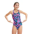 Speedo Girls Hyperboom All-Over Medalist Swimsuit Print 14