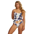 Roxy Womens Lakana Reversible One Piece Swimsuit Floralprint L