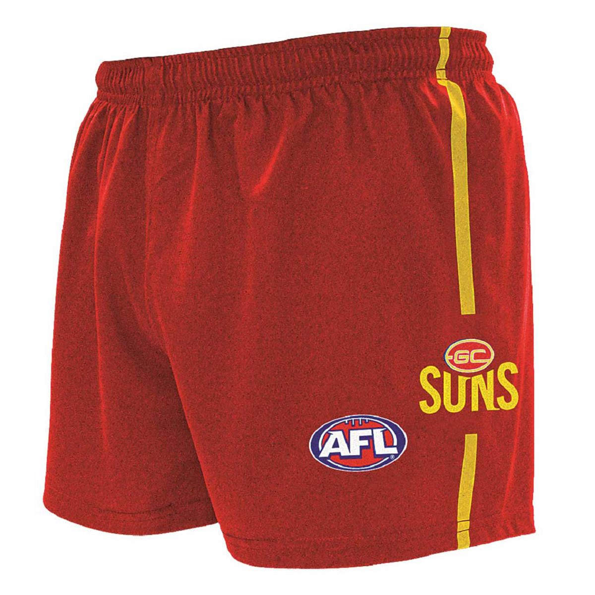Gold Coast Suns Mens Home Supporter Shorts Red 3XL