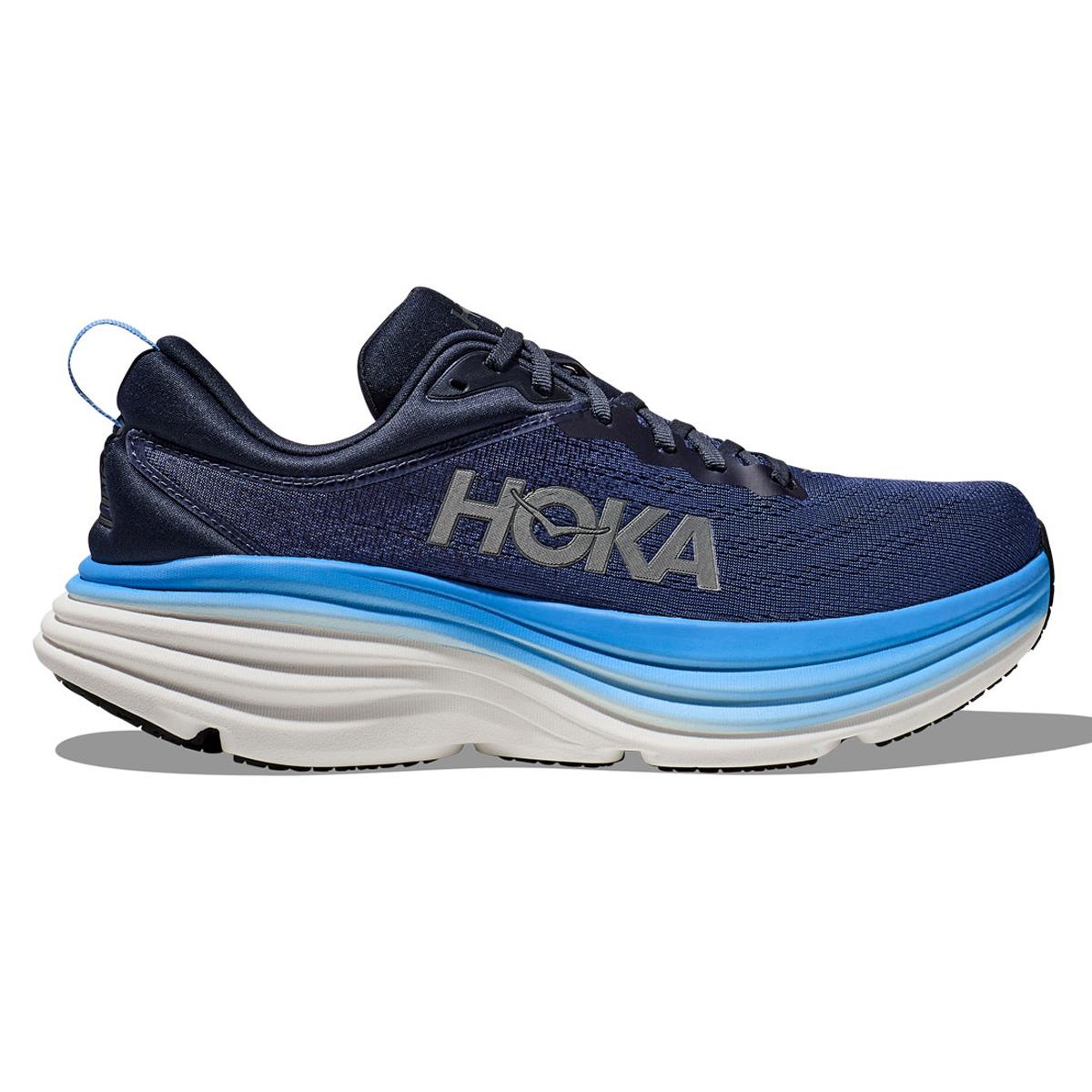 HOKA Bondi 8 Mens Running Shoes Navy/White US 11