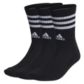 adidas 3-Stripes Cushioned Crew Socks Black XL