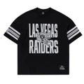 Majestic Las Vegas Raiders Vintage Stripe Tee Black S