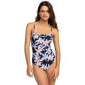 Roxy Womens Active Basic One Piece Swimsuit Swimsuit Floralprint XS