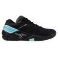 Mizuno Wave Stealth Neo NB D Womens Netball Shoes Black/Blue US 6.5