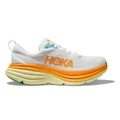 HOKA Bondi 8 Mens Running Shoes White/Orange US 8