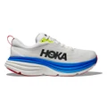 HOKA Bondi 8 Mens Running Shoes White/Blue US 8