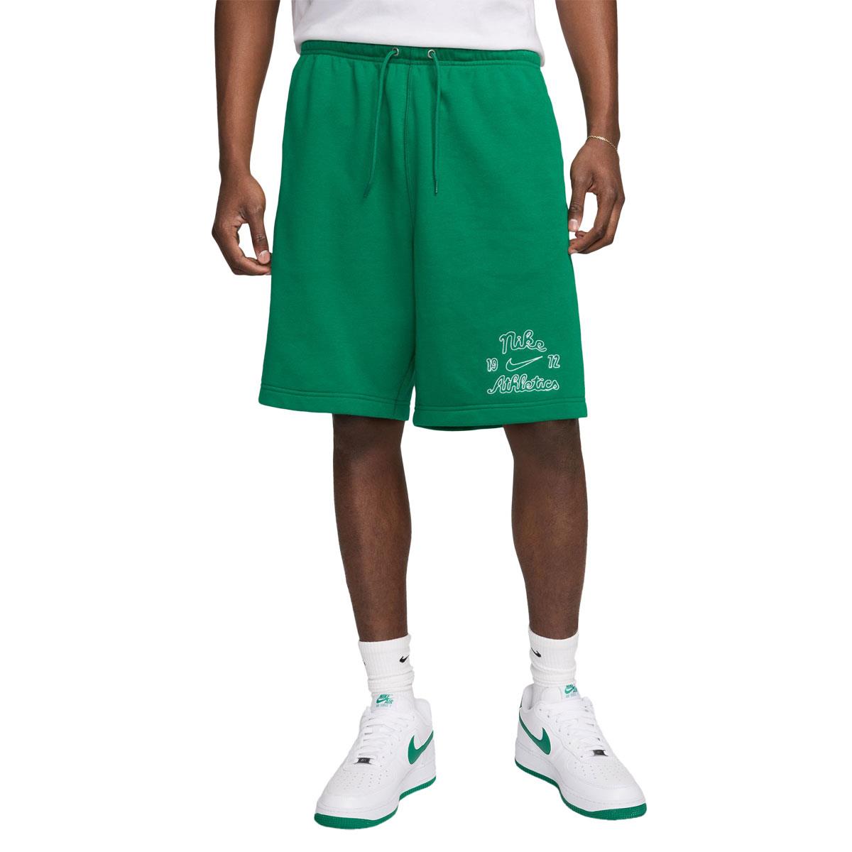 Nike Mens Club Fleece Varsity Track Pants Green/Orange S