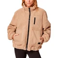 Running Bare Womens Nomad Shearling Jacket Beige XL