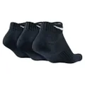 Nike Unisex Cushion Low Cut 3 Pack Socks Black M - YTH 5Y - 7Y/WMN 6 - 10/MEN 6-8