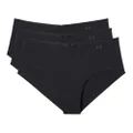 Under Armour Womens Pure Stretch Seamless Hipster Printed Briefs 3 Pack Black XS