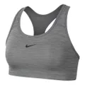 Nike Womens Dri-FIT Swoosh Medium Support Sports Bra Grey XS
