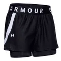 Under Armour Womens Play Up 2 In 1 Training Shorts Black XS
