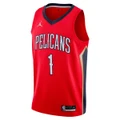 Jordan New Orleans Pelicans Zion Williamson 2020/21 Mens Statement Edition Swingman Jersey Red M