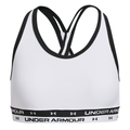 Under Armour Girls HeatGear Crossback Sports Bra White/Black XL XL