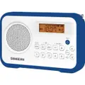 Sangean Portable AM/FM Radio - White/Blue