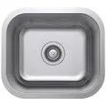 Norj Single Bowl Top Mount Sink - Stainless Steel