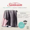 Sunbeam Feel Perfect Snug & Cosy Reversible Heated Throw - Grey/Pink