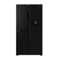 Haier 3 Door Refrigerator Freezer with Water Dispenser - Black