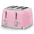 Smeg Retro Style 4 Slice Toaster - Pastel Pink
