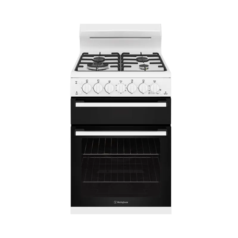 Westinghouse 54cm Freestanding Gas Oven + Grill - White - WLG512WCH