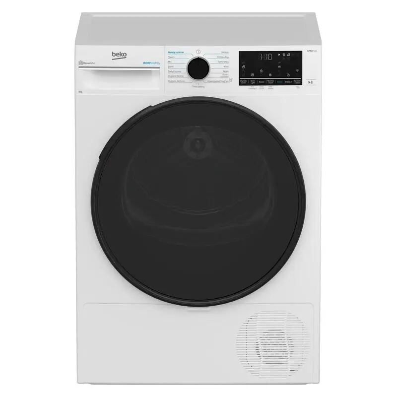 Beko 8kg Heat Pump Dryer with Steam & WiFi - BDPB803SW