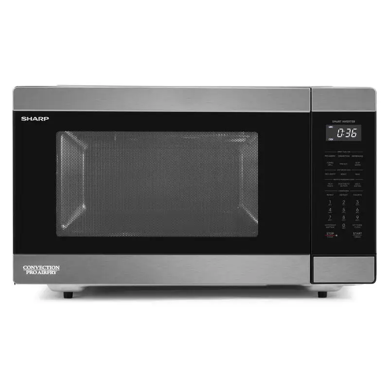 Sharp 36L Pro Airfry Convection Microwave - Black Stainless Steel - R365CVAFBS